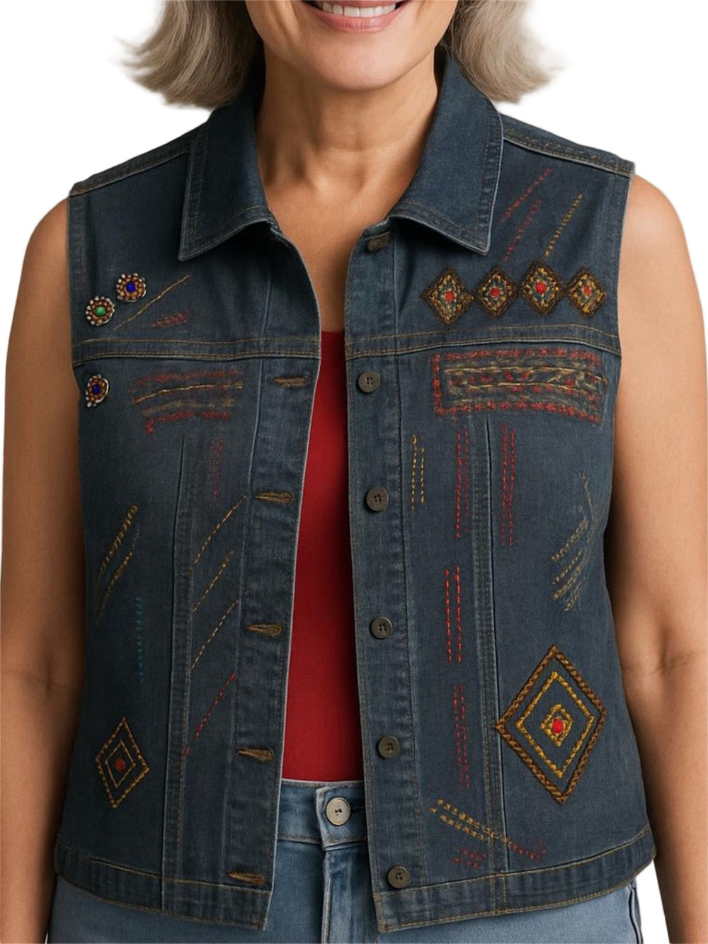 02. WOMENS CHICO’S 3/XL DETAIL VEST